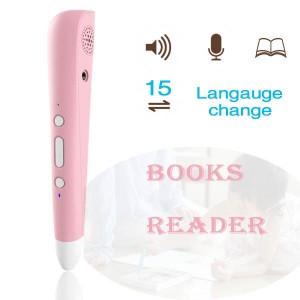 Sistema de leitura de livros Aprenda a ler, muitos livros com 15 idiomas alterados, rosa