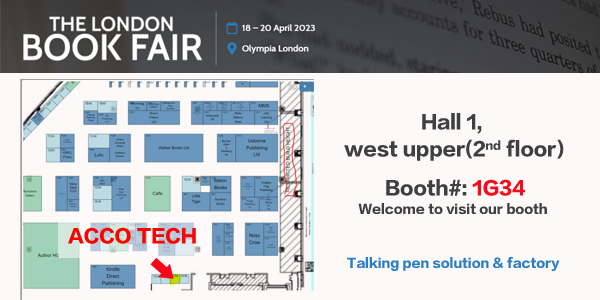 ງານວາງສະແດງ ACCO TECH ຢູ່ London Book Fair, ວັນທີ 18-20 ເມສາ 2023