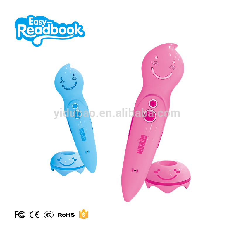 Blue Kids Talking Pen , Lithium Battery children point reading pen