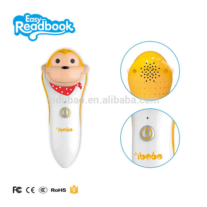 Electronic book reader pen with music for children learning Arabic English language