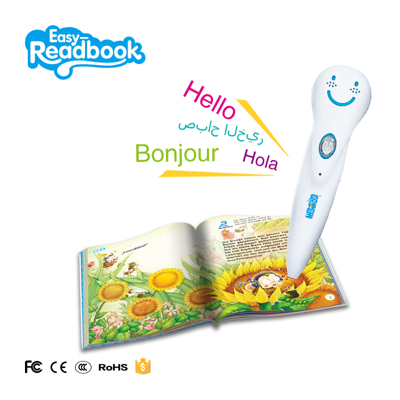 Spanish/Arabic/Russian book reader pen for children learning multi-language